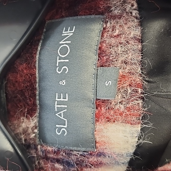 Slate & Stone Women's Plaid Wool-l Blend Biker Jacket, size Small - Picture 3 of 13